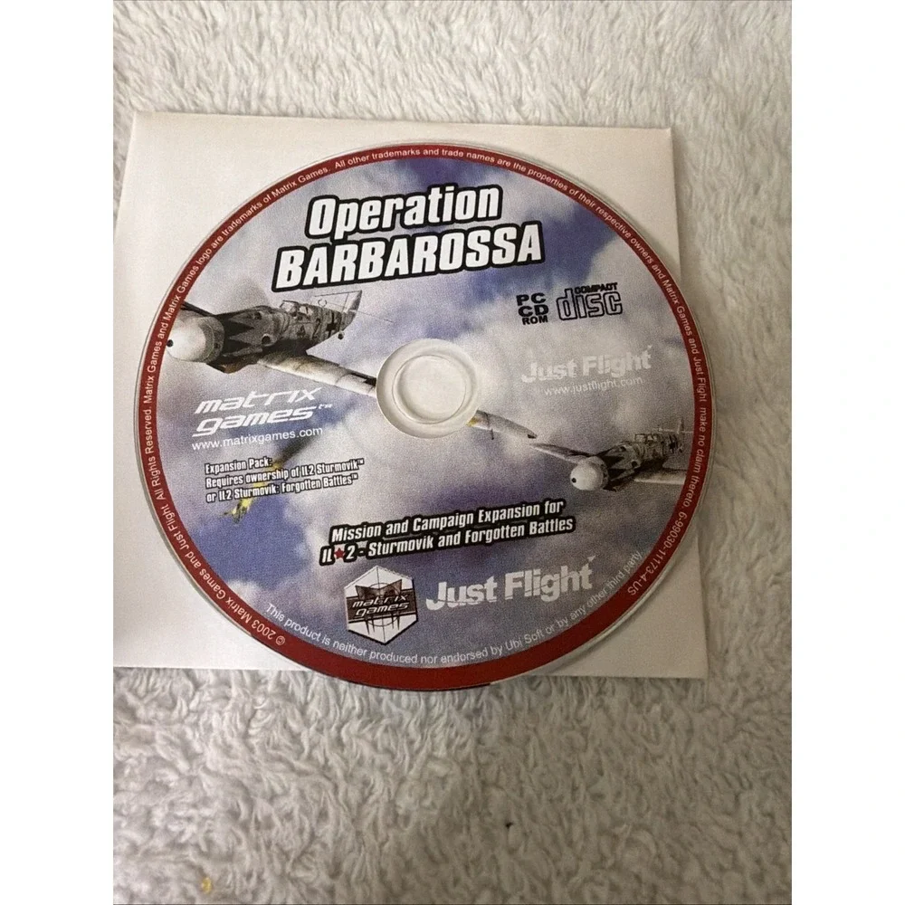 Operation Barbarossa & IL Sturmovik & Forgotten Battle PC CD ROM Complete CIB X3